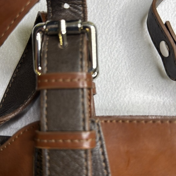 Nardelli made in Italy leather large crossbody brown bag - Picture 9 of 9